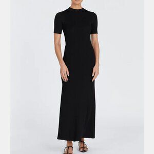 DISSH DONNA BLACK SLEEVED MIDI DRESS